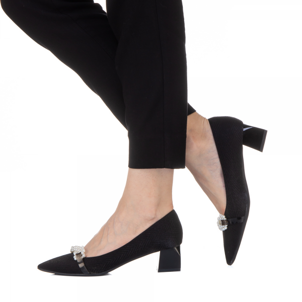 Γυναικεία παπούτσια Zoey μαύρα, 3 - Kalapod.gr